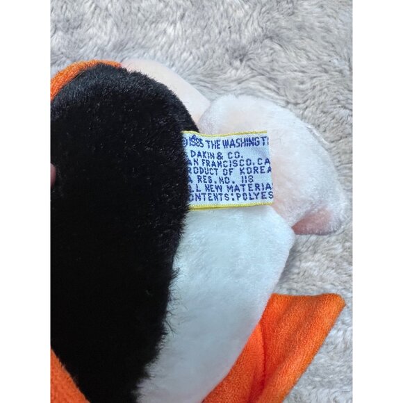 Opus Plush Penguin From Bloom County Wet Phase 1985 With Colorful Cap & Orange T - Picture 5 of 8
